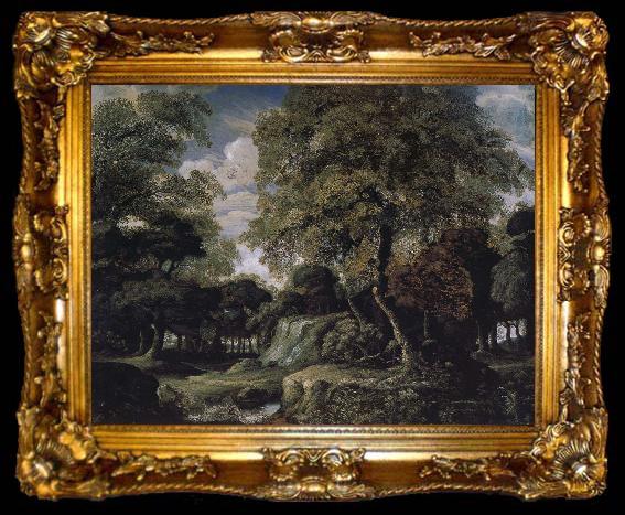 framed  Jan van der Heyden Forest landscape, ta009-2